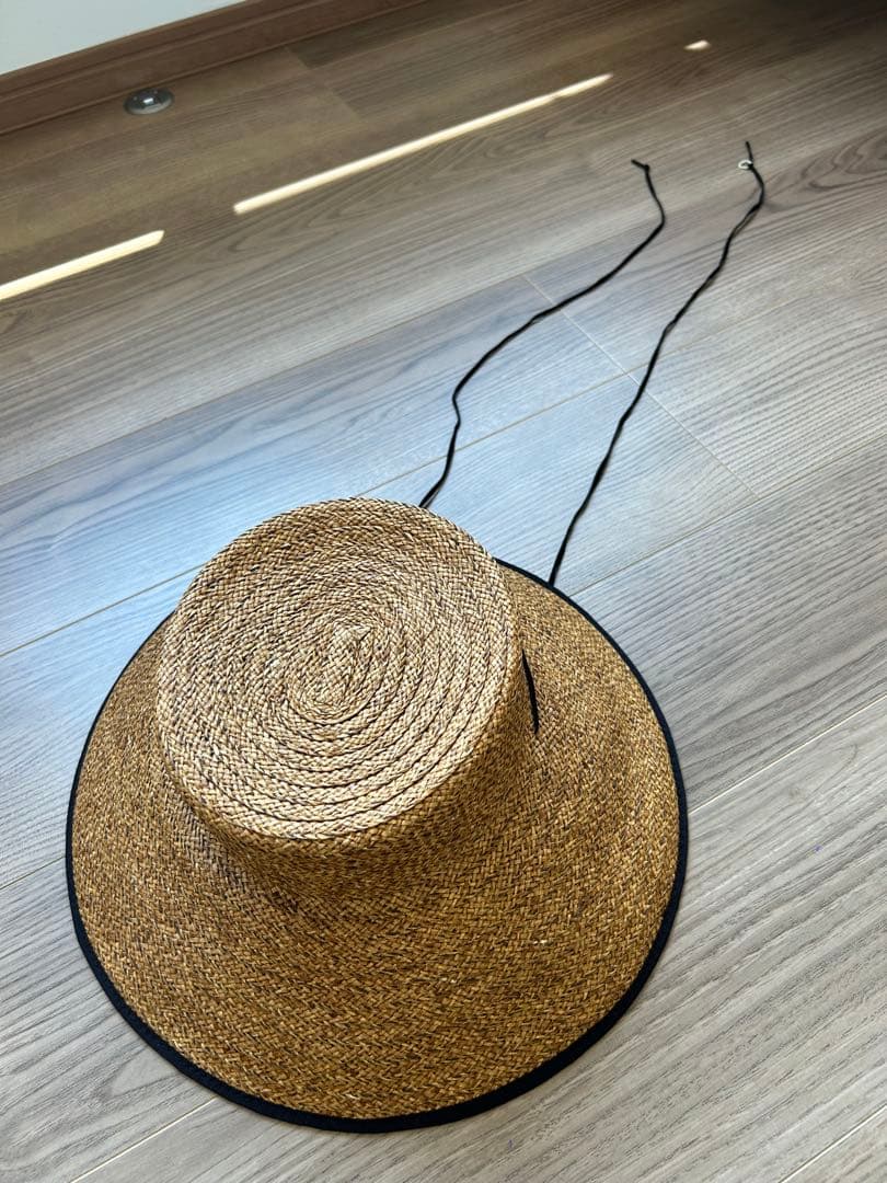 chisaki ブラウン 麦わら帽子 ストロー素材