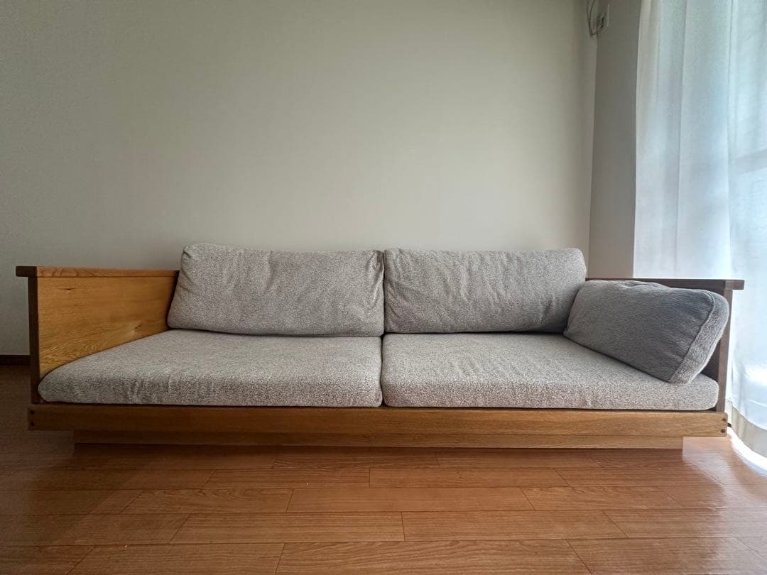 専用クラッシュゲートeasy life hiroma 3人掛けソファ ナラ ロー