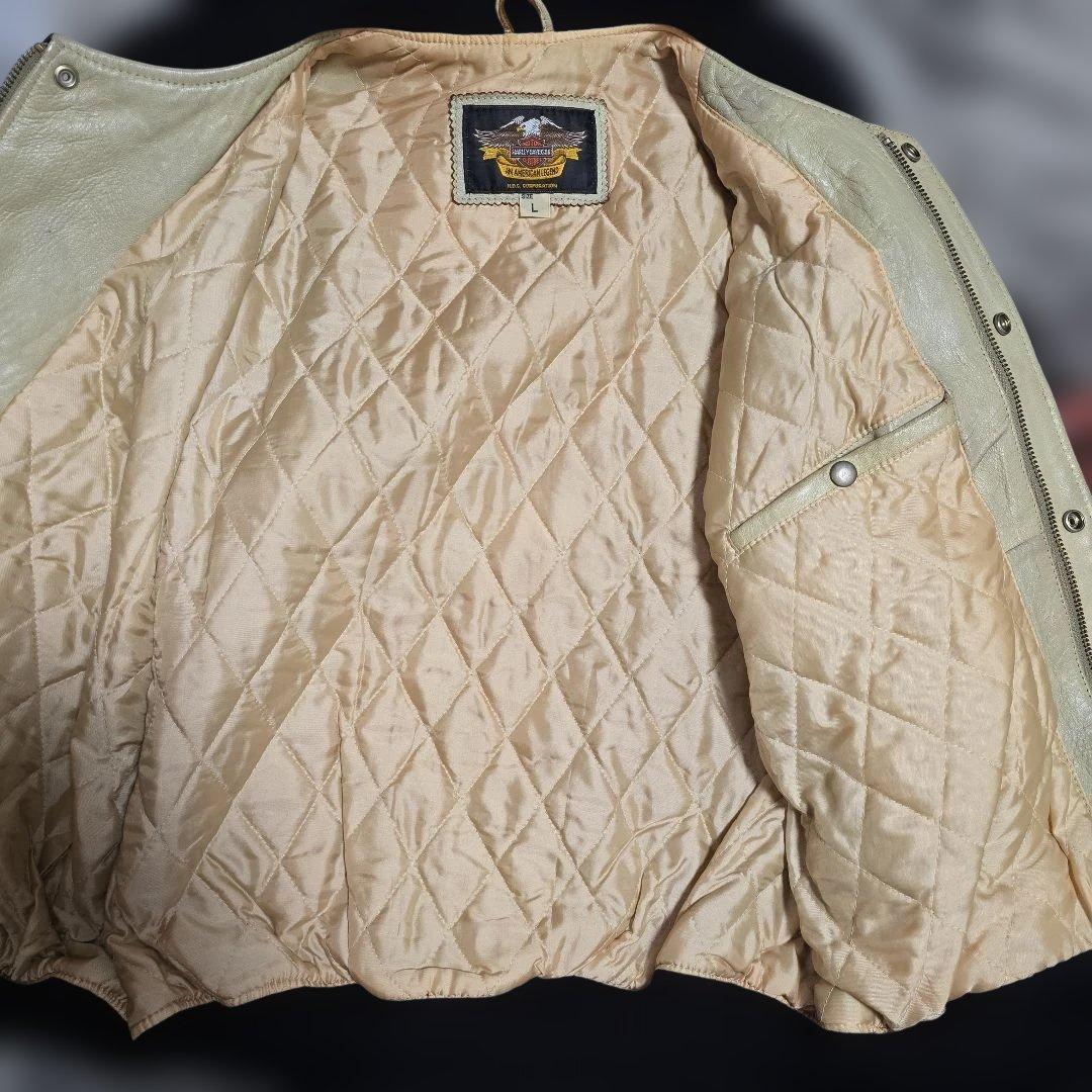 ら*き様 【Harley Davidson レザースタジャン スタッズ 】羊革