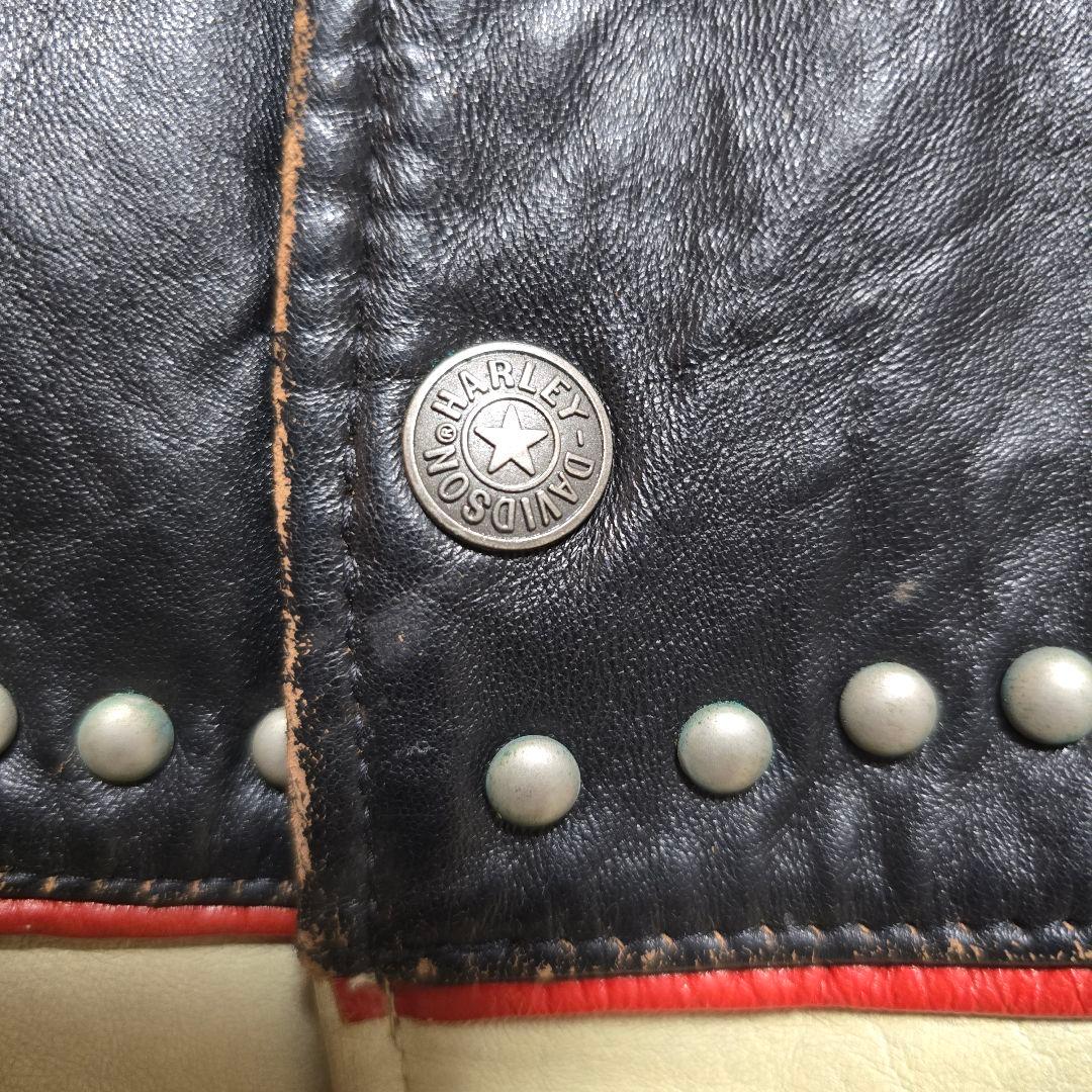 ら*き様 【Harley Davidson レザースタジャン スタッズ 】羊革