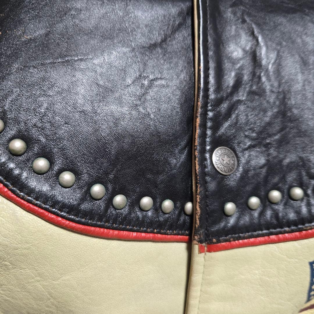 ら*き様 【Harley Davidson レザースタジャン スタッズ 】羊革