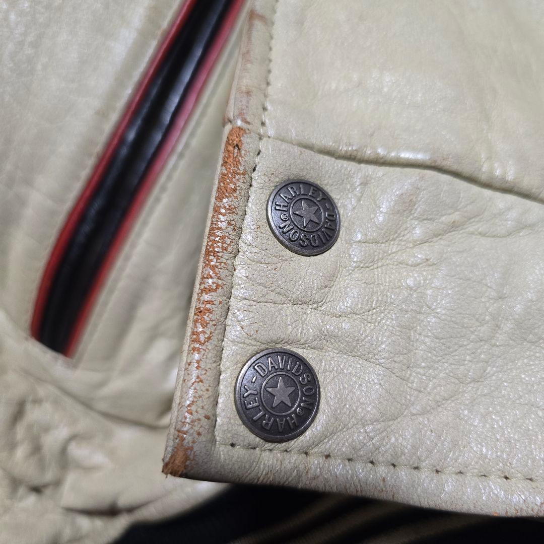 ら*き様 【Harley Davidson レザースタジャン スタッズ 】羊革