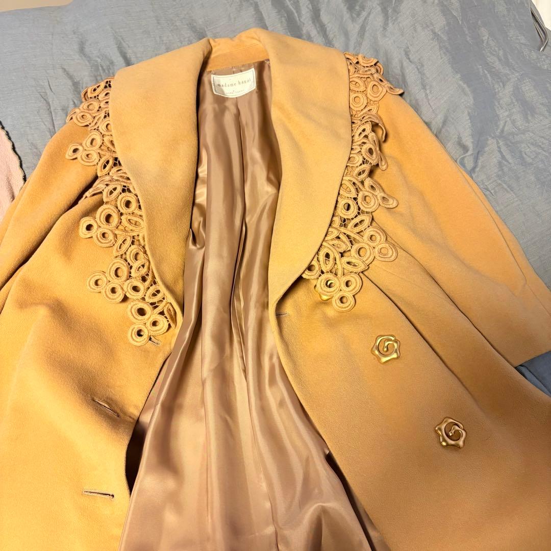 マダムユキコ-ユキコハナイ　山吹色ビンテージロングコート【美品】