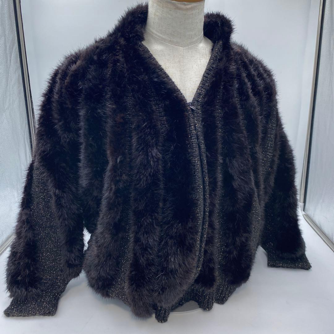 ポーラリシュマン　ビーバー ファー　ジャケット　カナダハンドメイド　ラメ