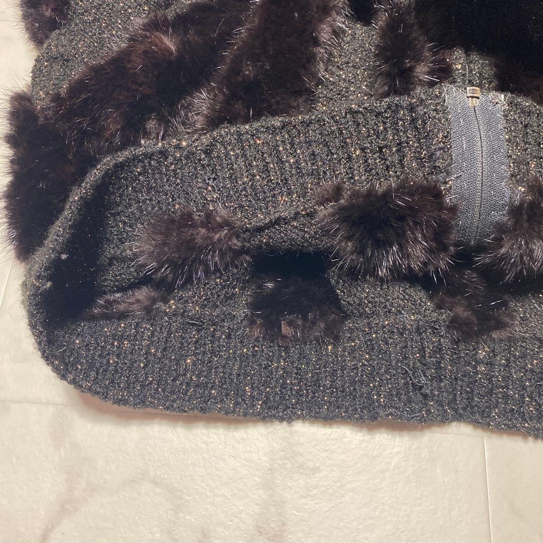 ポーラリシュマン　ビーバー ファー　ジャケット　カナダハンドメイド　ラメ