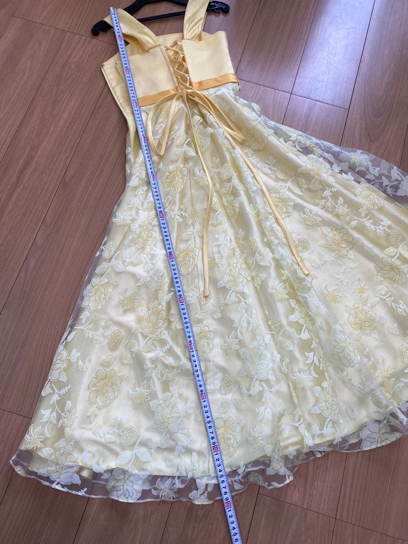 ANNABELL イエロー フラワー　ロングドレス