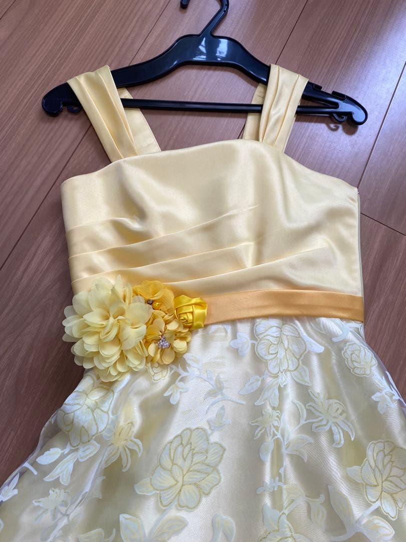 ANNABELL イエロー フラワー　ロングドレス