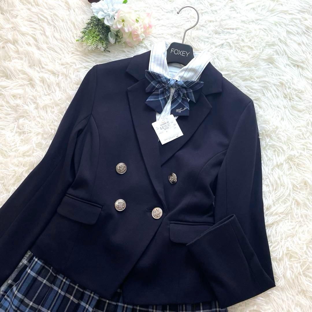 新品付き✨ポンポネット フォーマル セットアップ 160 制服 お受験 水色