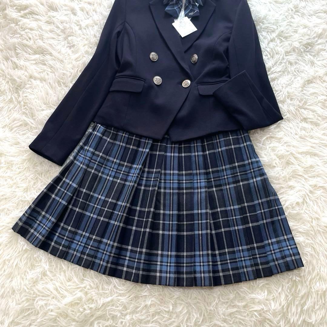 新品付き✨ポンポネット フォーマル セットアップ 160 制服 お受験 水色