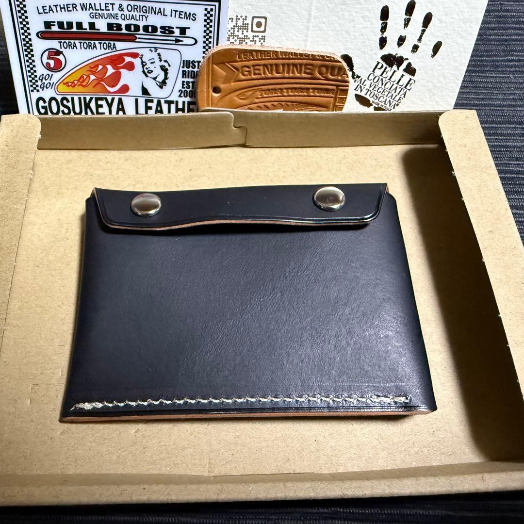 五助屋レザー　マルチケースミニウォレット　ブッテーロ　モンロー　茶色