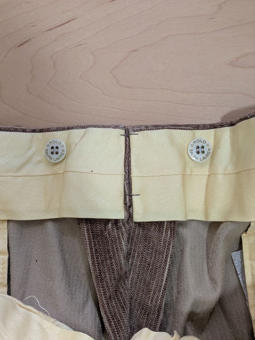 デッドストック 90s ポロ　ラルフローレン　ツータック　コーデュロイ　タロン