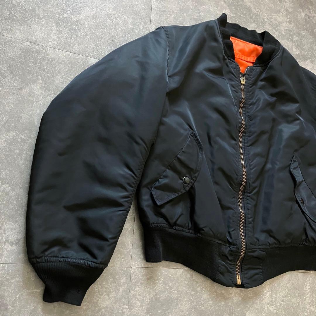 ジャケット・アウター 80s90s ALPHA MA-1 bomber jkt black IDEAL