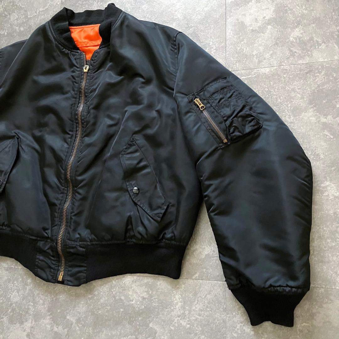 ジャケット・アウター 80s90s ALPHA MA-1 bomber jkt black IDEAL