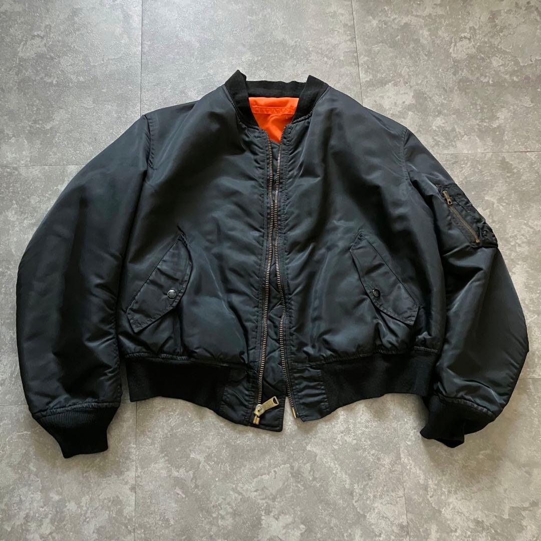 ジャケット・アウター 80s90s ALPHA MA-1 bomber jkt black IDEAL