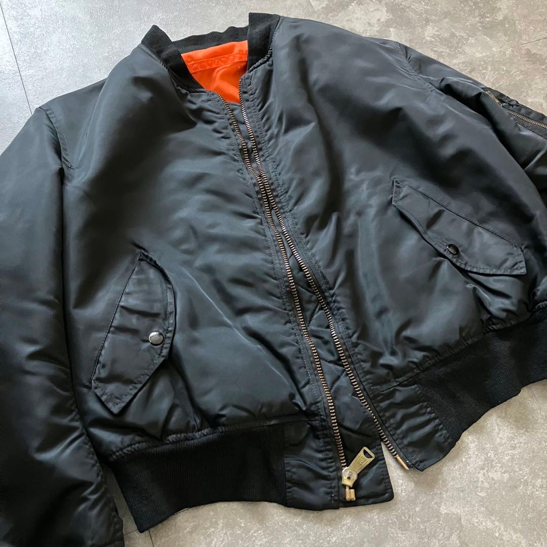 ジャケット・アウター 80s90s ALPHA MA-1 bomber jkt black IDEAL