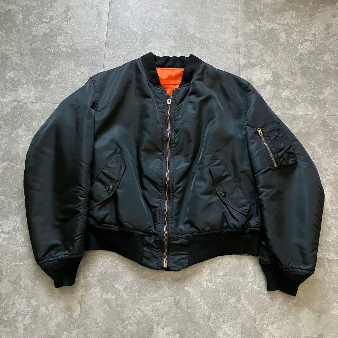 ジャケット・アウター 80s90s ALPHA MA-1 bomber jkt black IDEAL