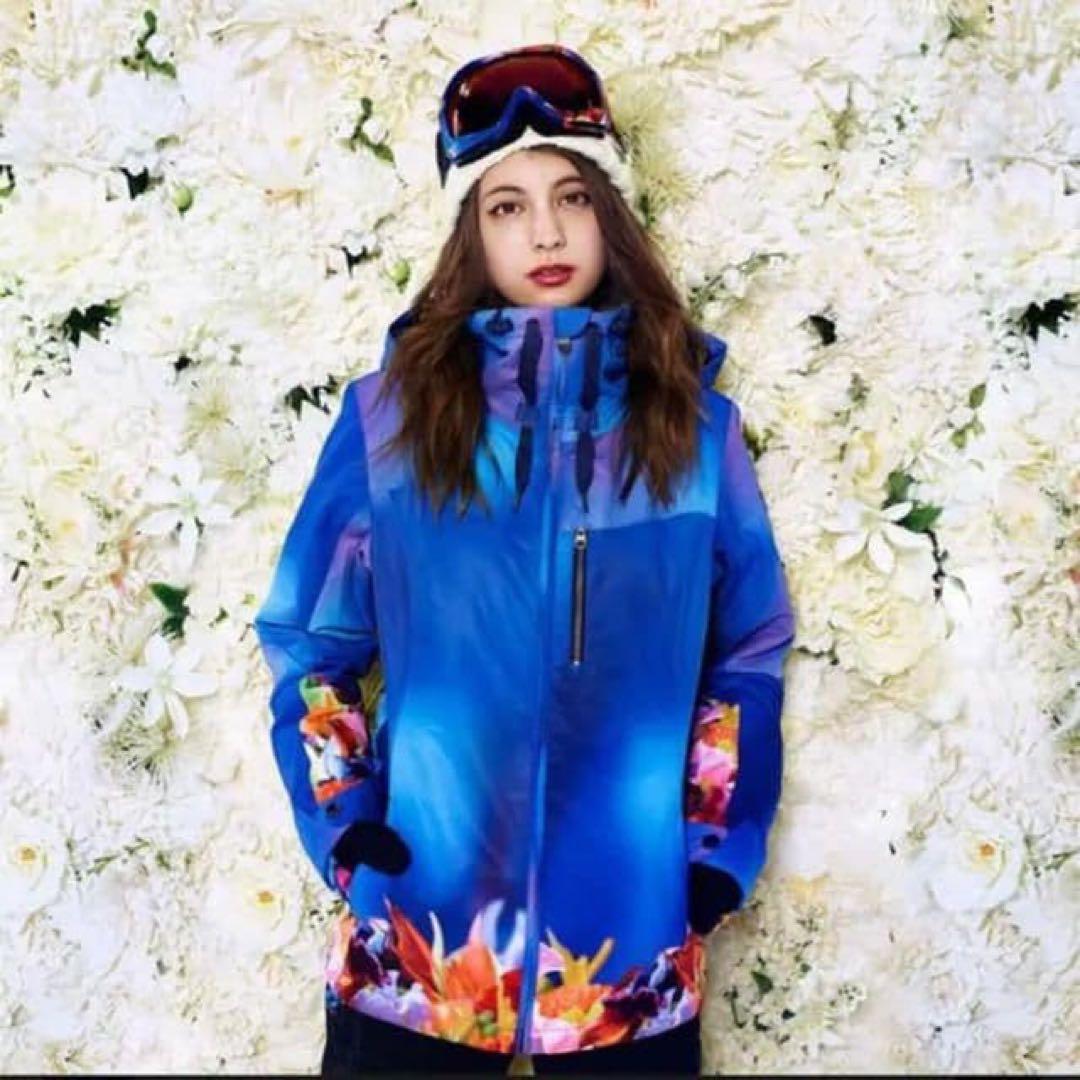 美品　ROXYスノボウエア　上下セット　蜷川実花コラボ　花柄　M L