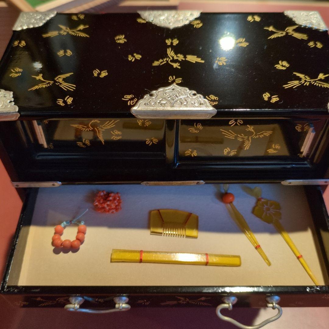 専用！京都田中彌「蝶鳥蒔絵　手箪笥」雛飾り