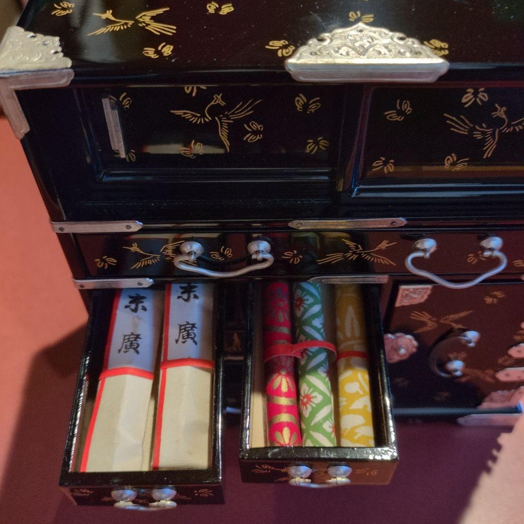 専用！京都田中彌「蝶鳥蒔絵　手箪笥」雛飾り