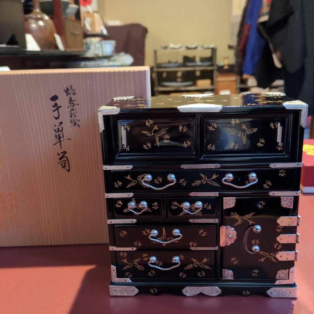 専用！京都田中彌「蝶鳥蒔絵　手箪笥」雛飾り