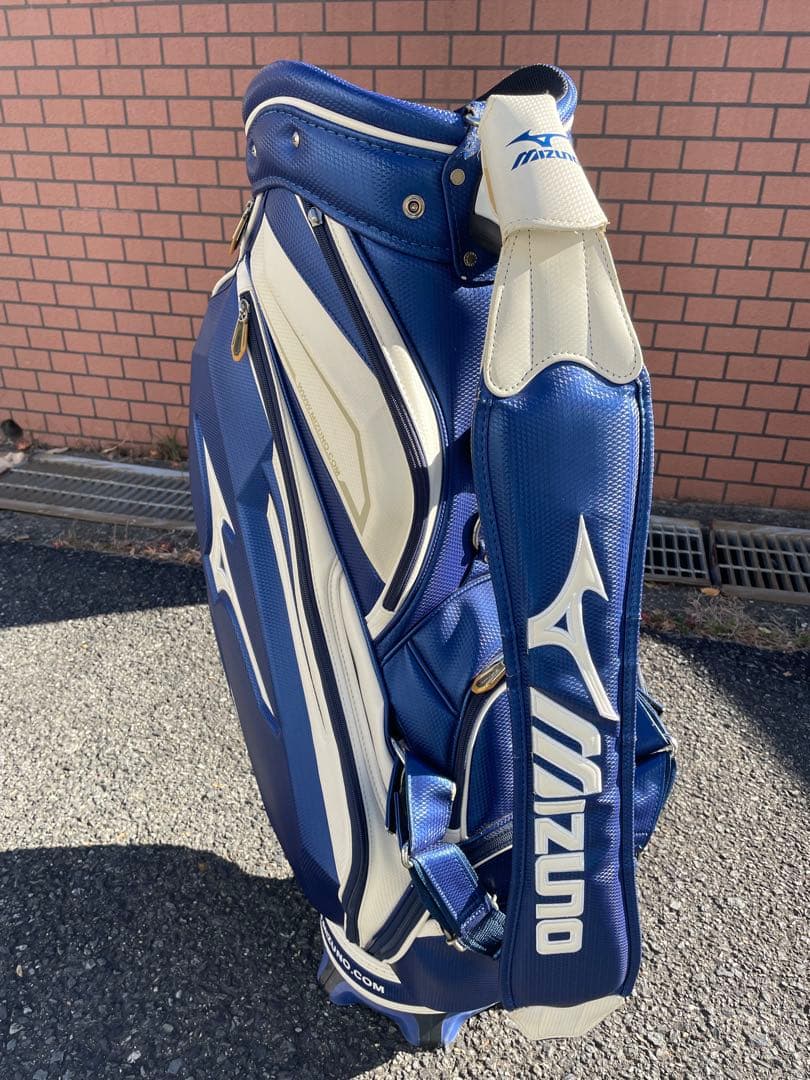 Mizuno キャディバッグ ネイビー/ホワイト　ツアーモデル