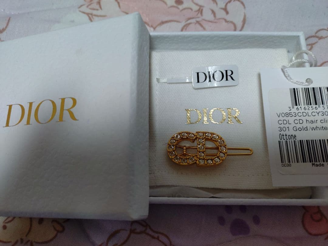 Dior CDロゴデザイン ヘアピン ゴールド バレッタ ディオール