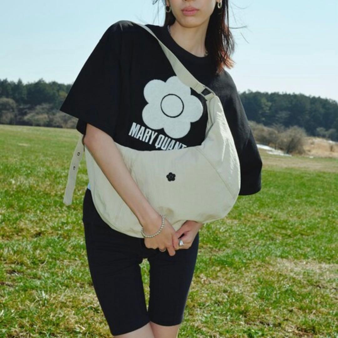 新品 MARYQUANT マリクワ ワンポイント刺繍 ショルダーバッグ ホワイト