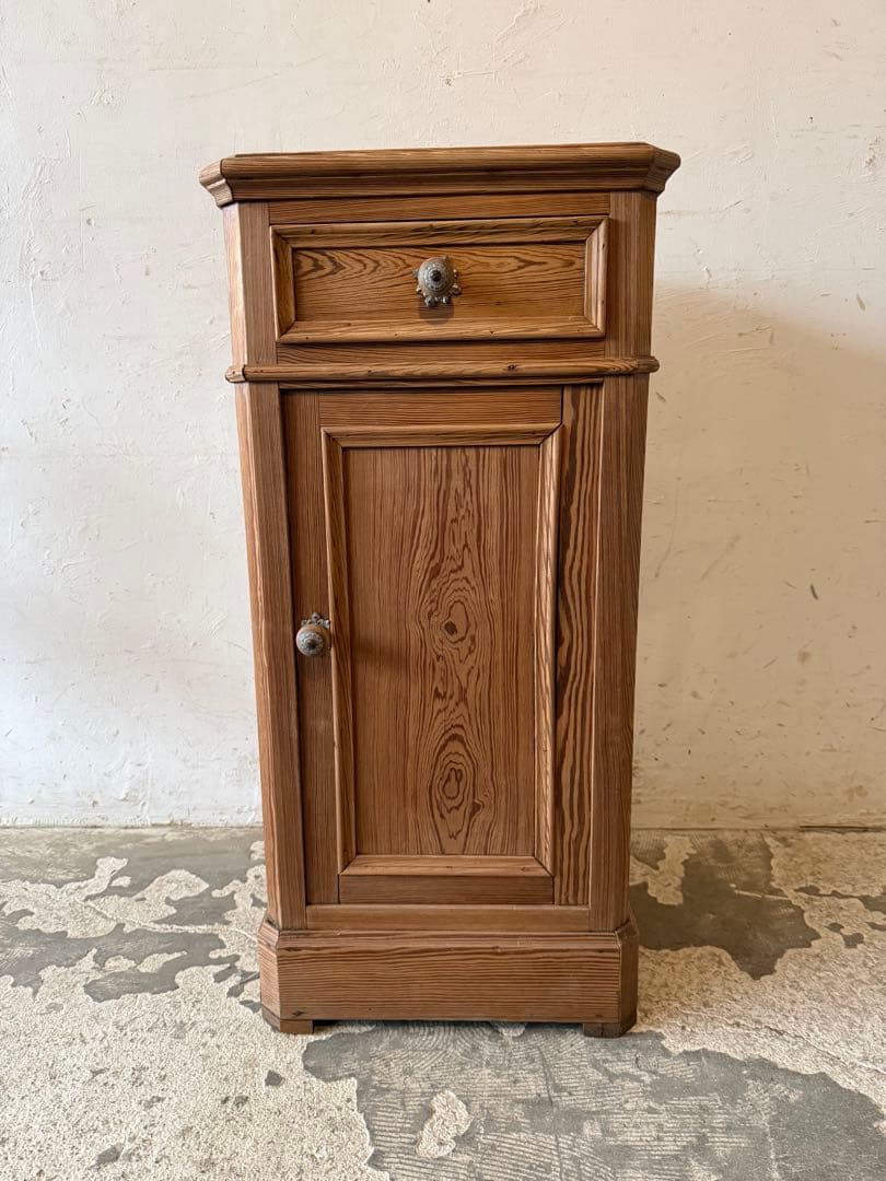 ビンテージ ドロワーナイトテーブル ドロワーベッドサイドテーブル　剥離