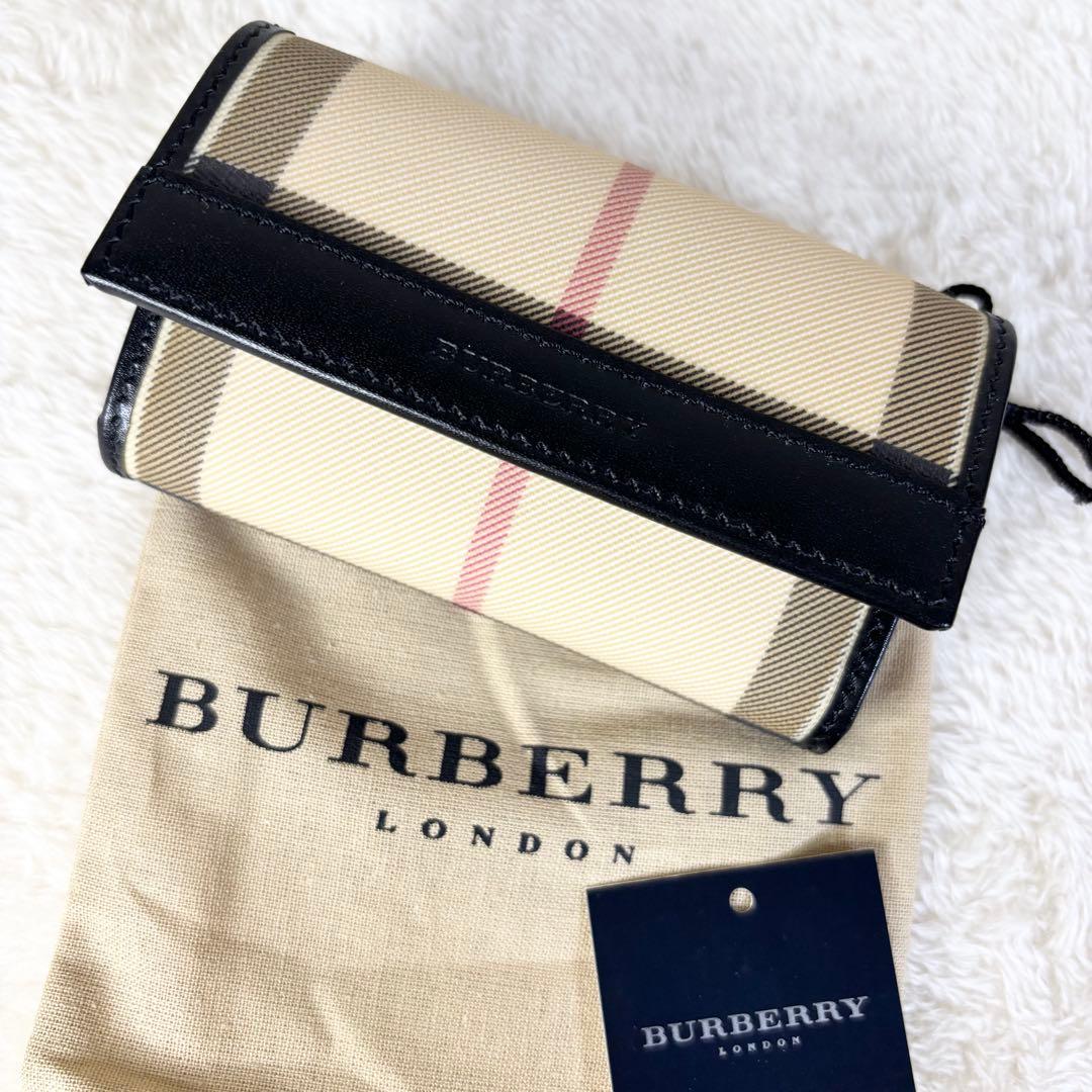 【BURBERRY】バーバリー 未使用品 袋付き キーケース ノバチェック