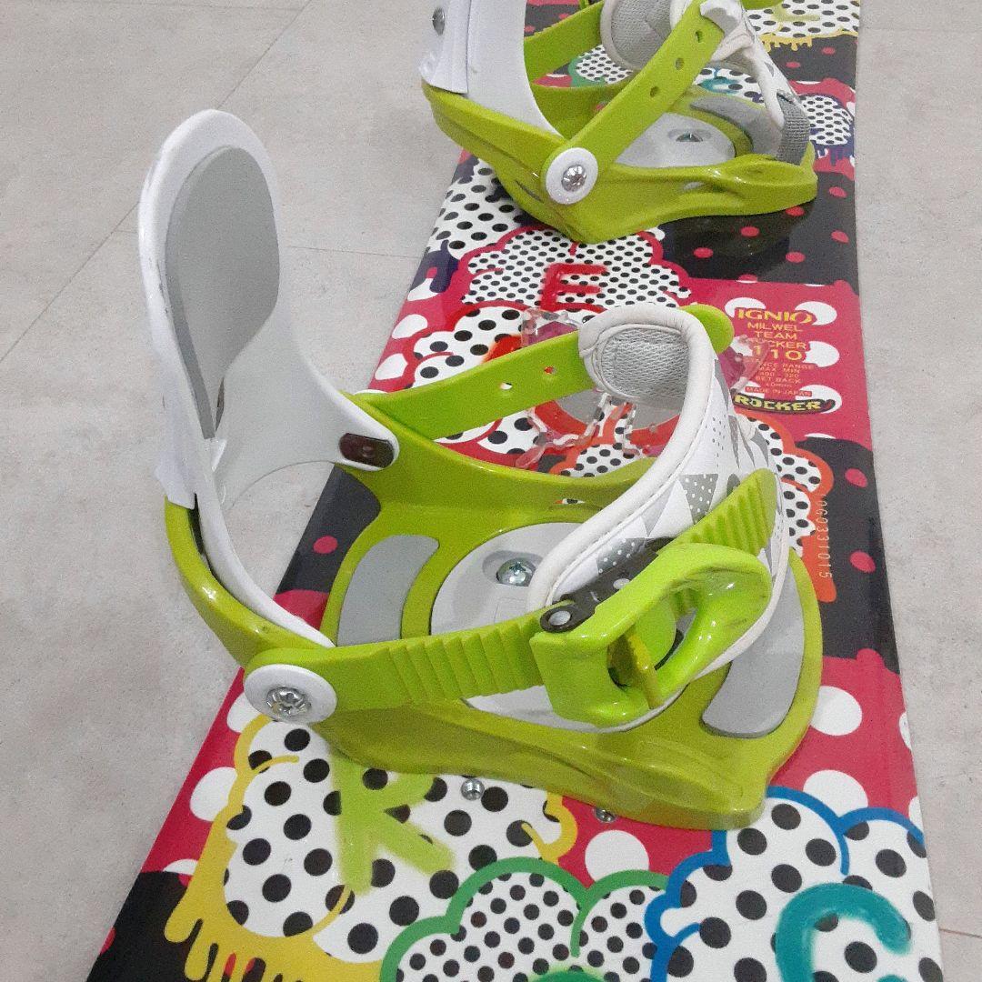 IGNIO MILWEL キッズ スノーボードセット 110 ビンディング付き