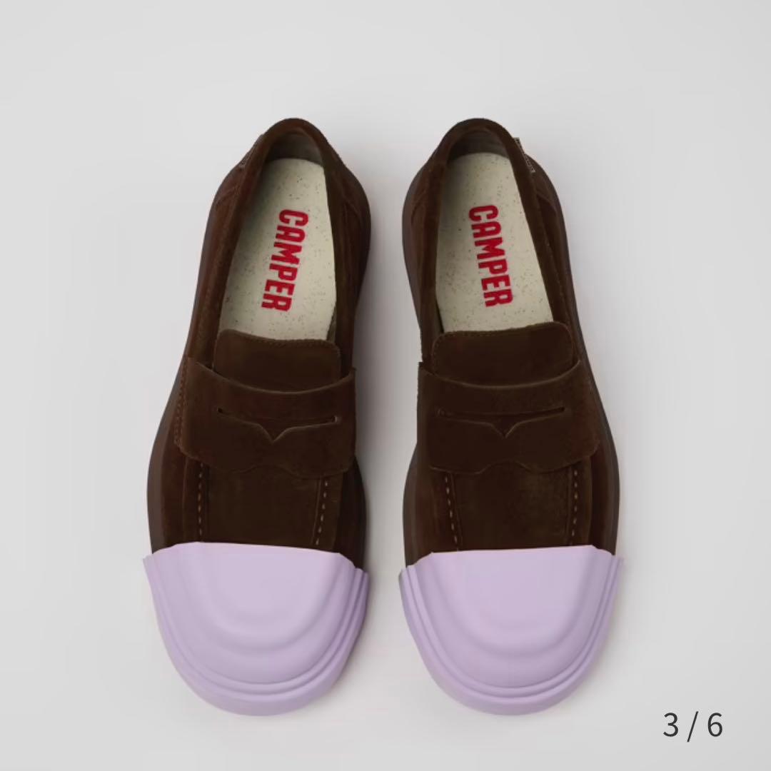 camper junction 革靴 スウェード ローファー