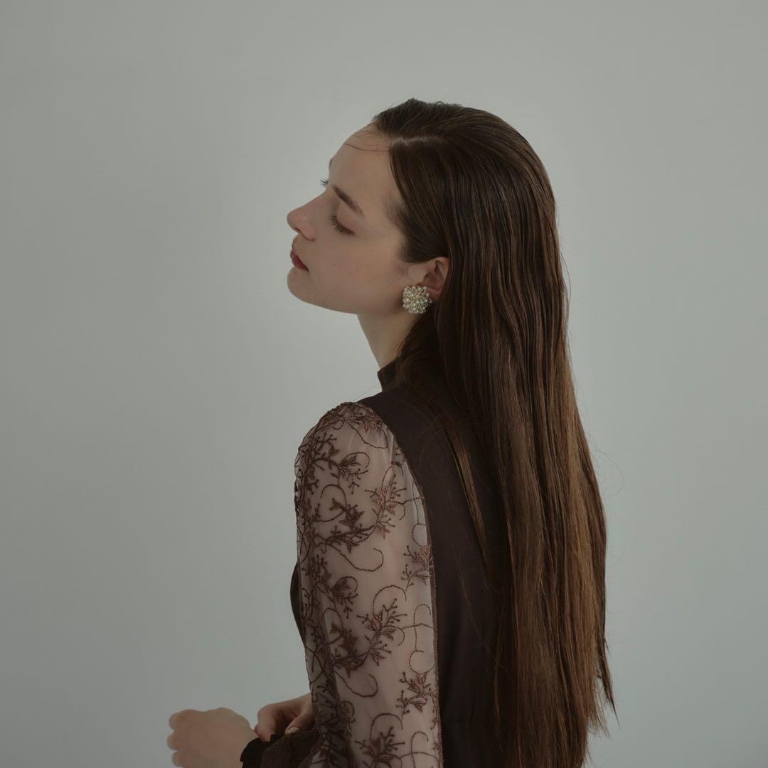 ANDRESD sleeve embroidery dress S サイズ