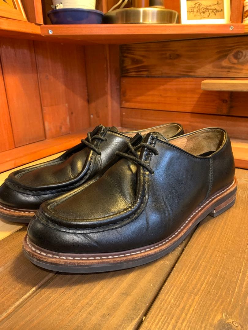 Anchor Bridge チロリアンシューズ　黒レザー 26〜26.5相当