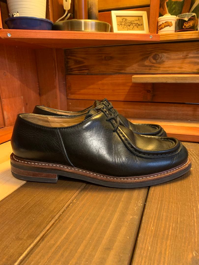 Anchor Bridge チロリアンシューズ　黒レザー 26〜26.5相当