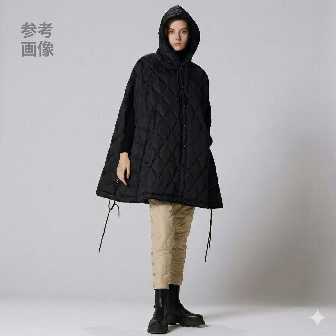 名作【美品】タイオン ミリタリーダウンケープ ポンチョ 希少黒×黒 ユニセックス