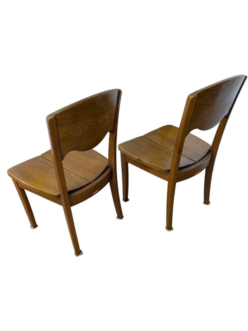 ①浜本工芸 ダイニングチェア ２脚セット DC-20 ヴィンテージ 木製