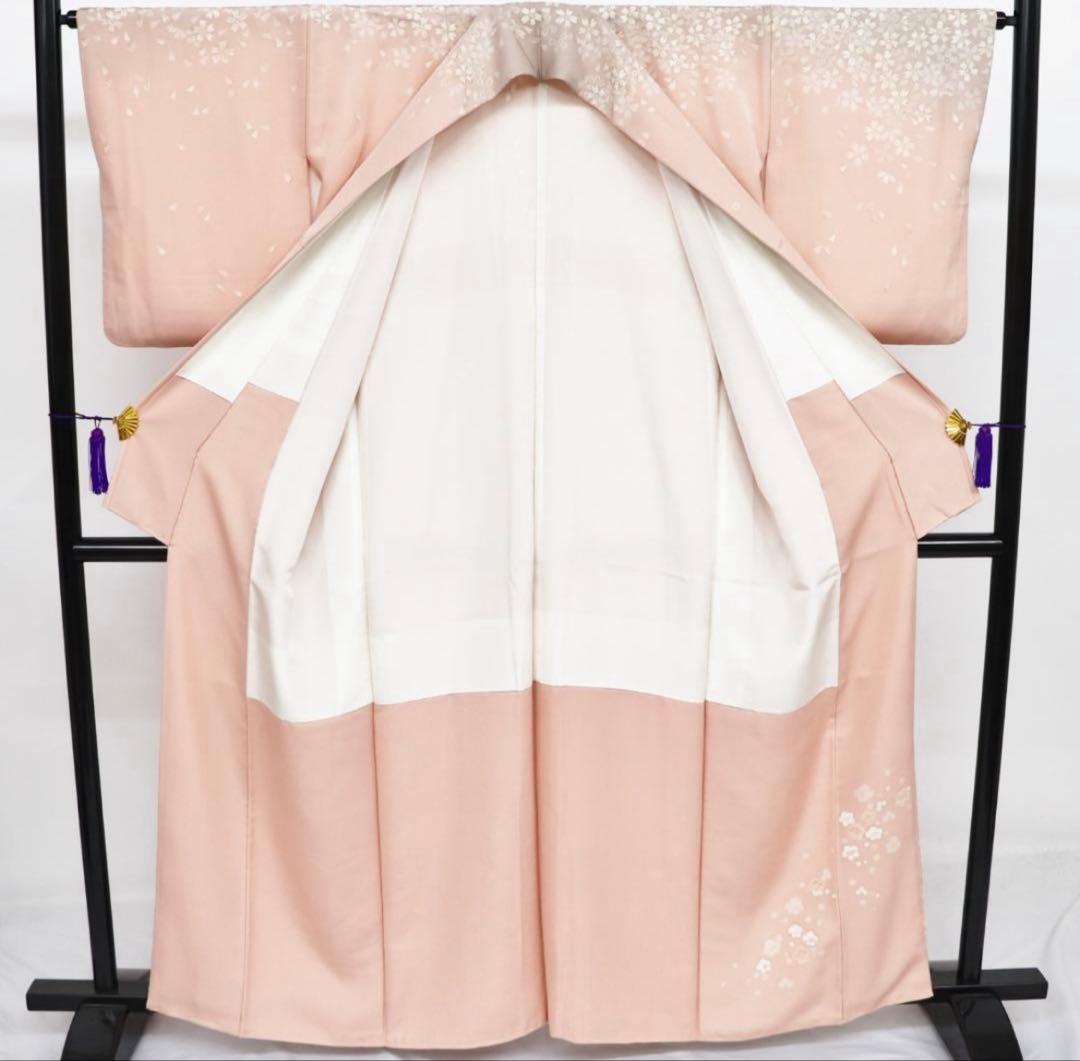 着物淡雪 作家物 正絹 袷訪問着 品のある梅や 桜の花柄