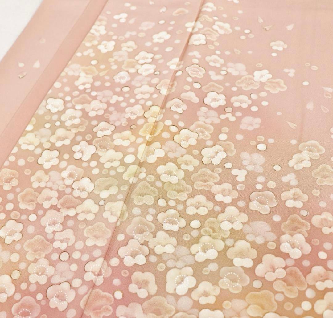 着物淡雪 作家物 正絹 袷訪問着 品のある梅や 桜の花柄