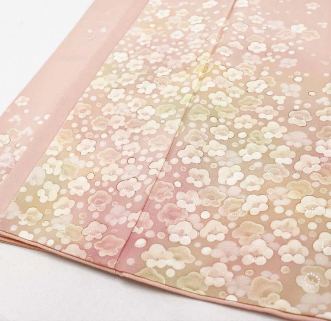 着物淡雪 作家物 正絹 袷訪問着 品のある梅や 桜の花柄