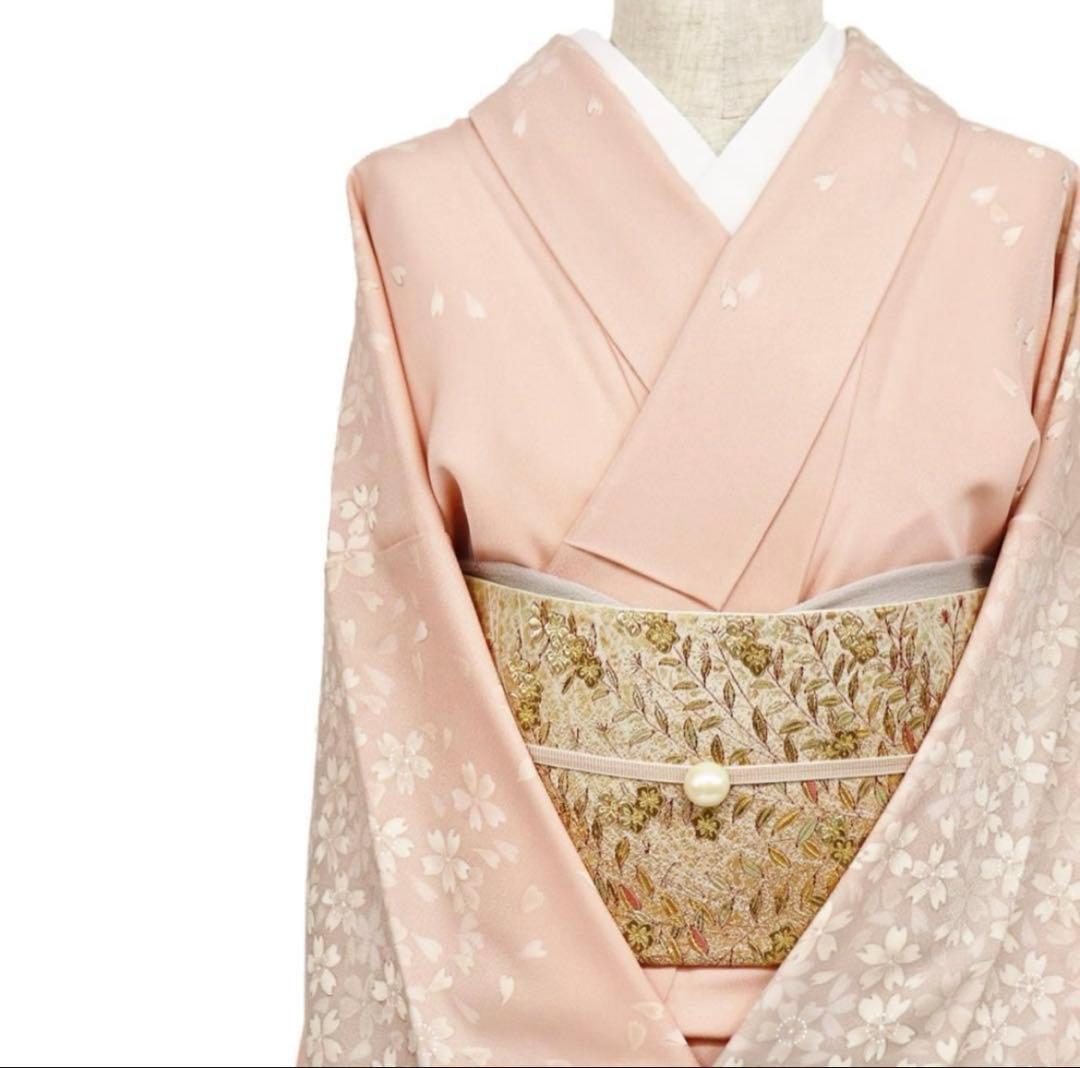 着物淡雪 作家物 正絹 袷訪問着 品のある梅や 桜の花柄