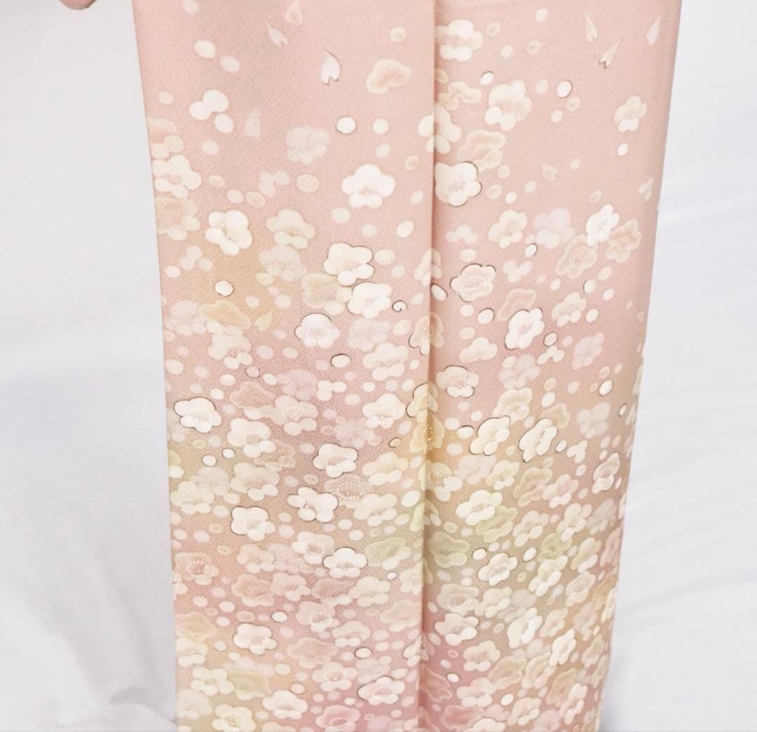 着物淡雪 作家物 正絹 袷訪問着 品のある梅や 桜の花柄