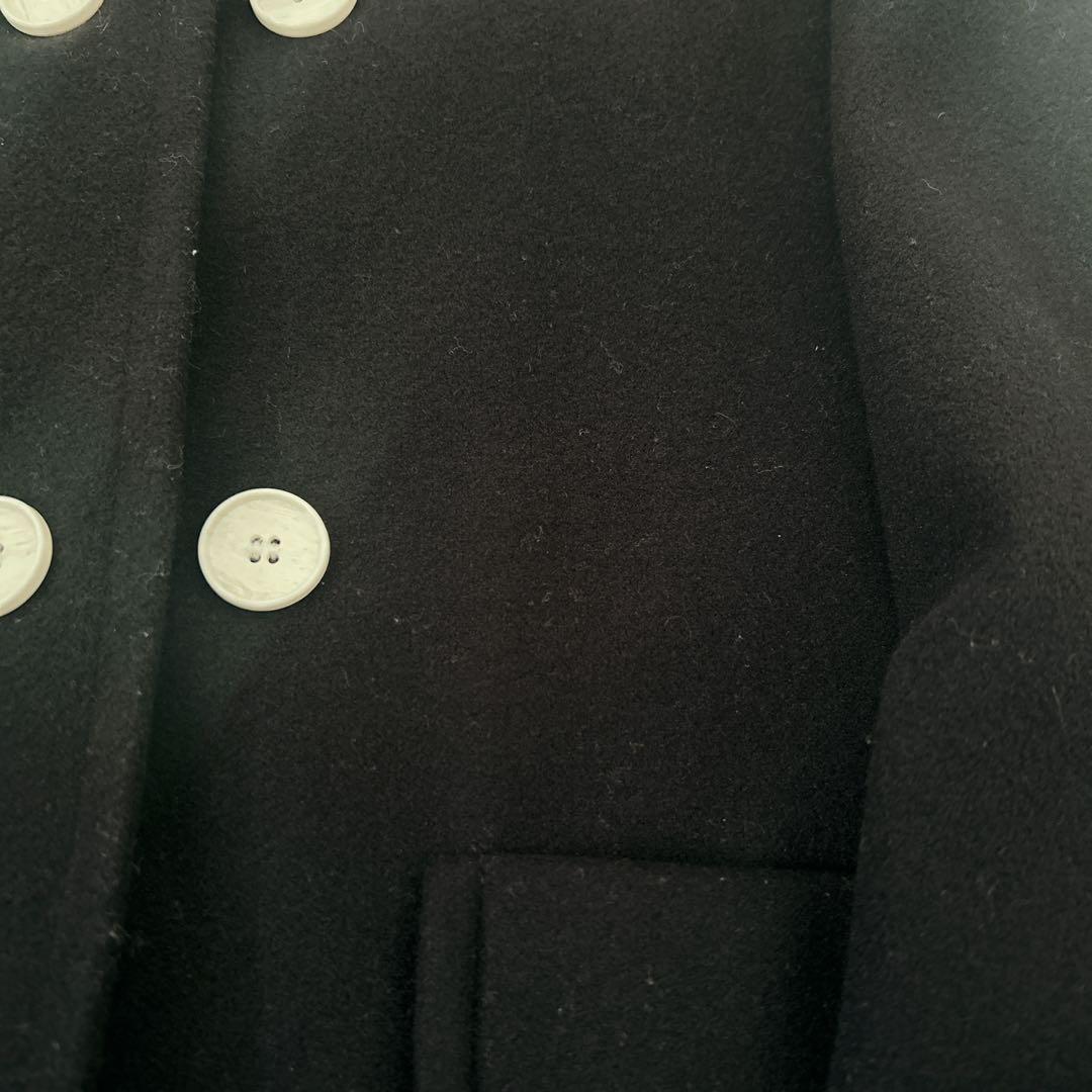 新品タグ付　cen. セン　ウールライクポンチョコート ネイビー　リバー