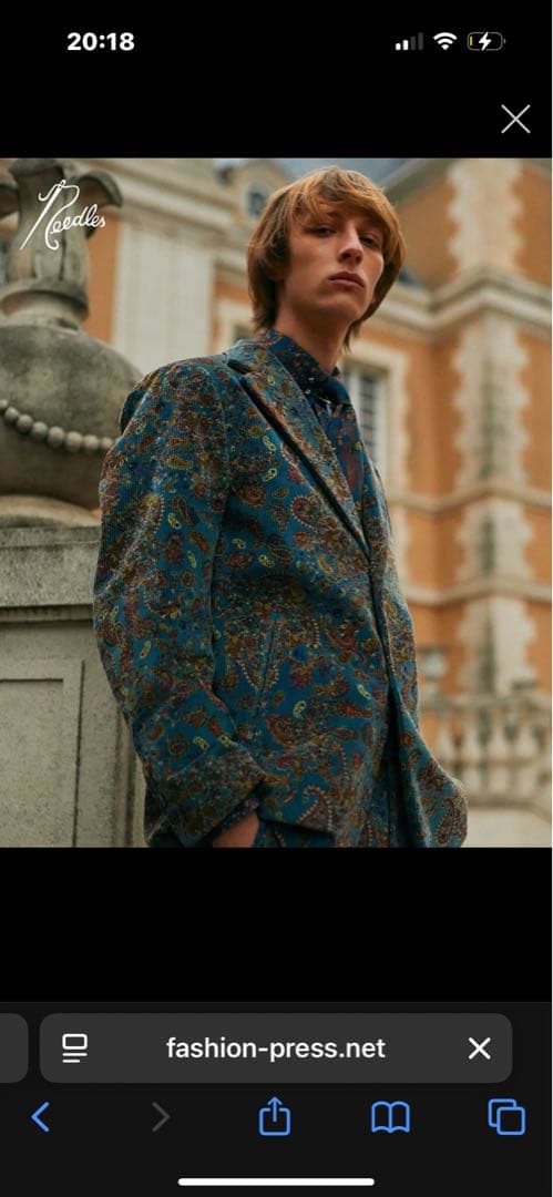 Needles ペイズリー柄　セットアップ