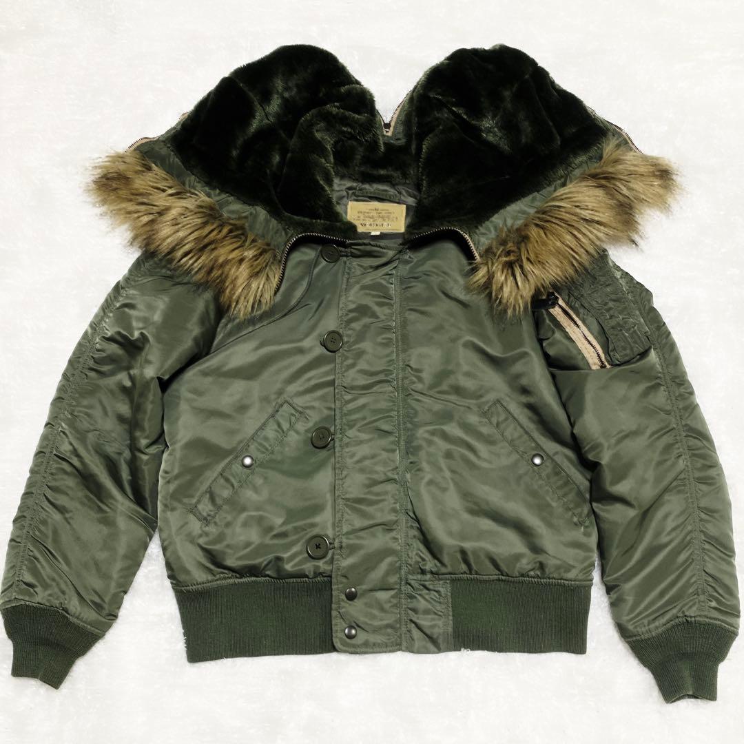 AVIREX アヴィレックス N-2B 短丈 背中ロゴ フライトジャケット L