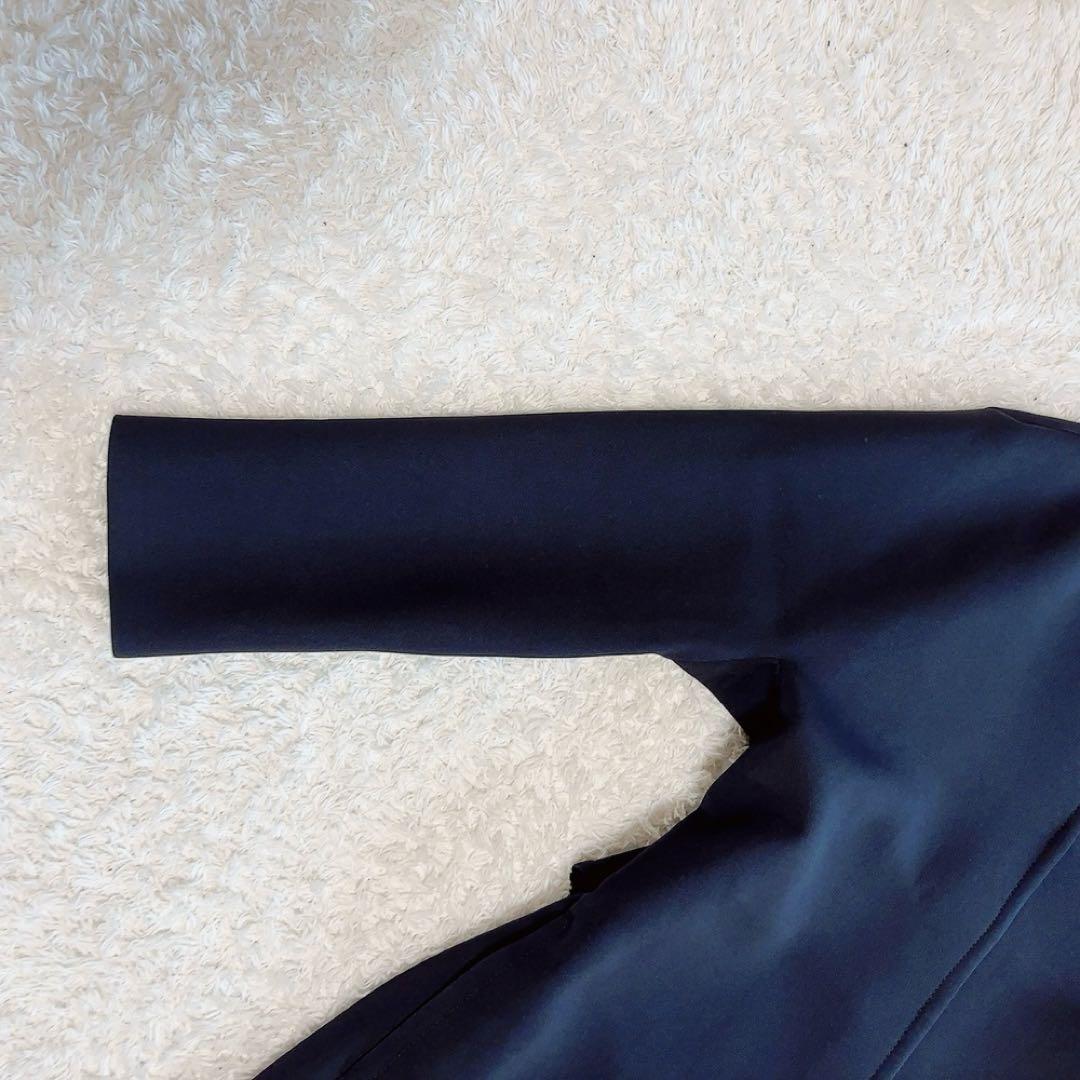 美品✨ヴェルメイユパーイエナ トリプルクロスノーカラーコート 春 38 ネイビー