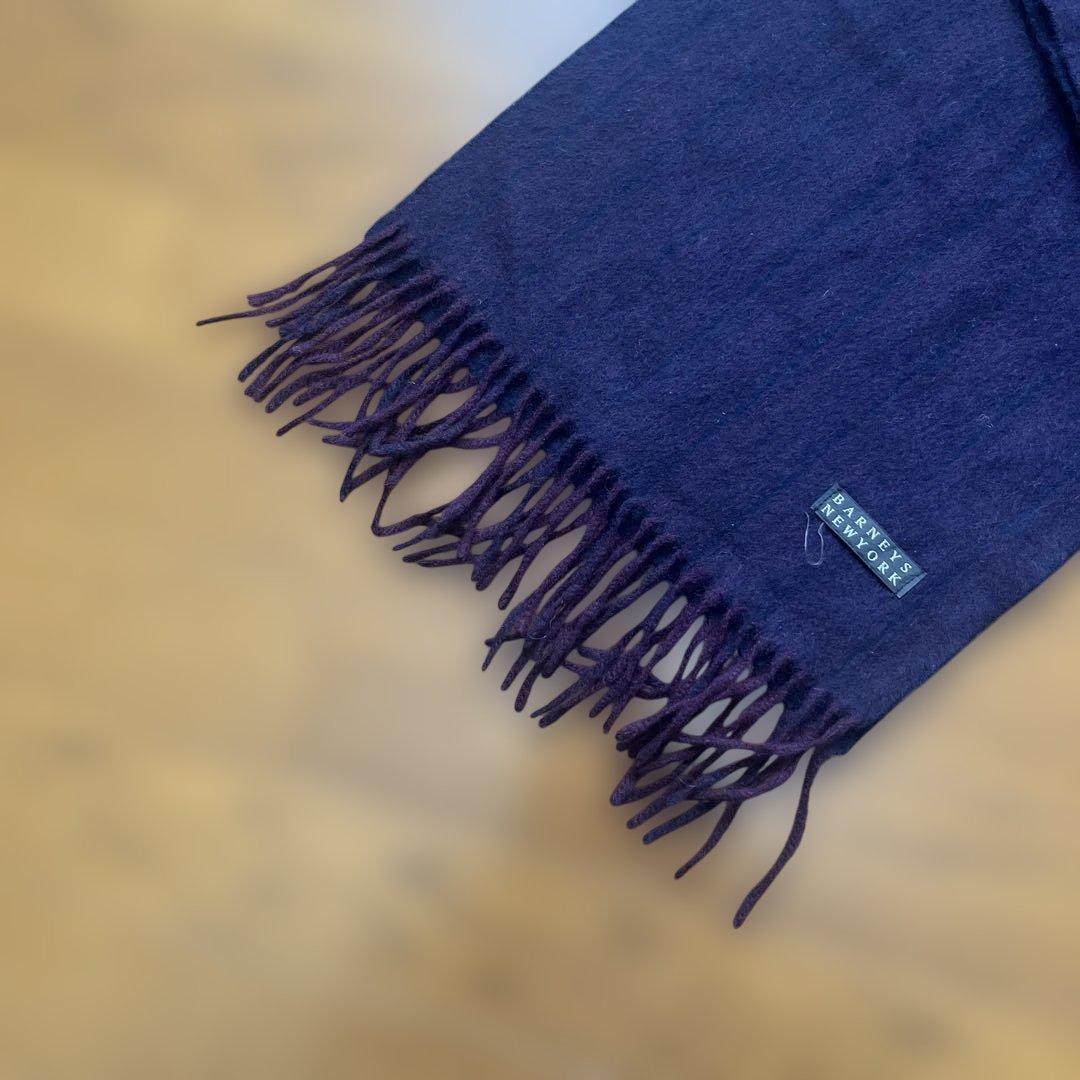 BARNEYS NEW YORK ダークパープル マフラー