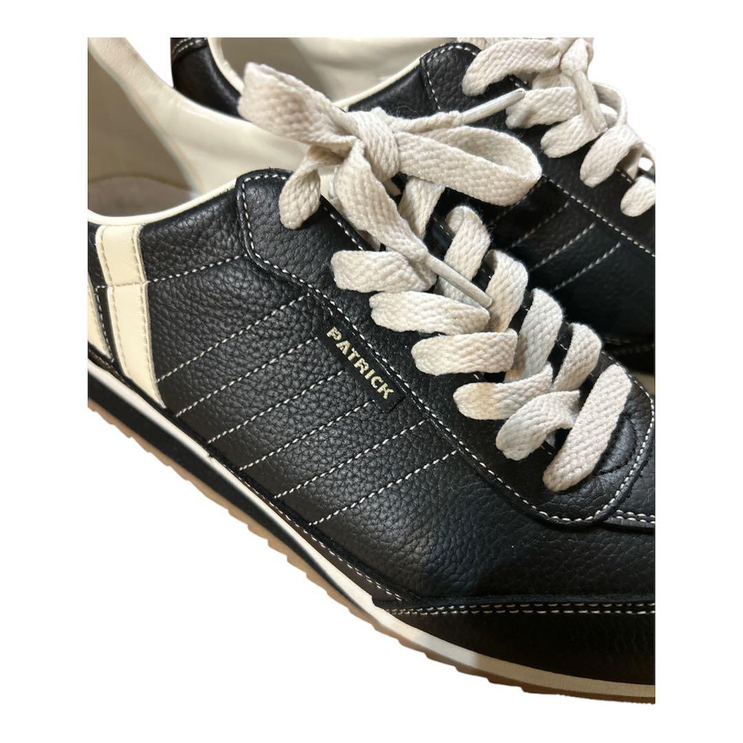【超美品】　パトリック　スニーカー　レザー　ブラック　黒　24㎝