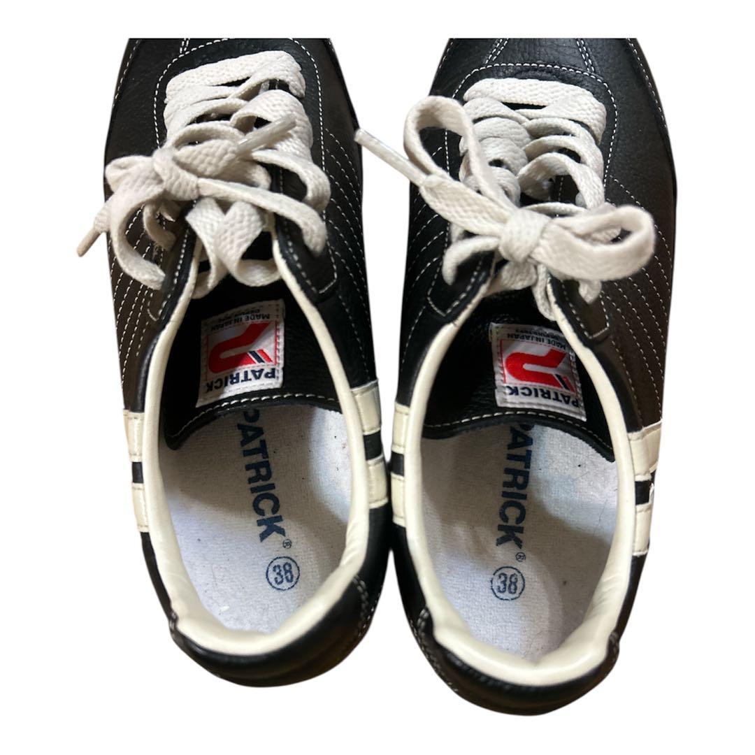 【超美品】　パトリック　スニーカー　レザー　ブラック　黒　24㎝