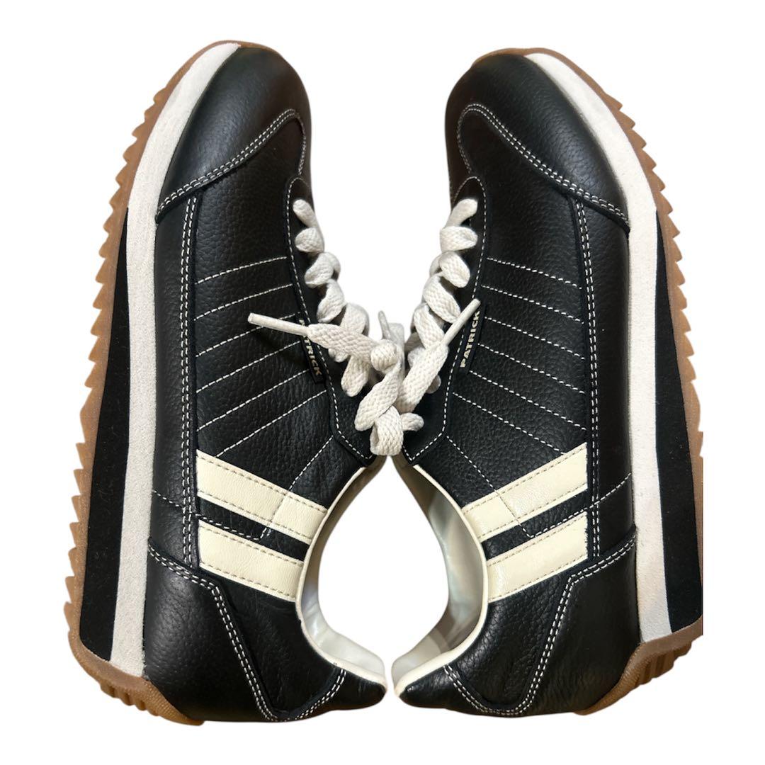 【超美品】　パトリック　スニーカー　レザー　ブラック　黒　24㎝