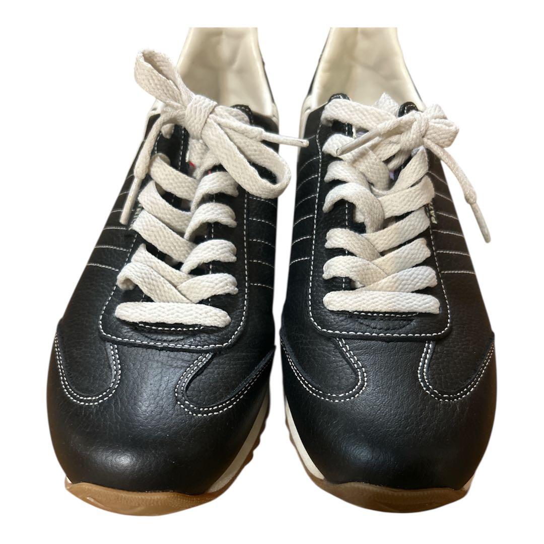 【超美品】　パトリック　スニーカー　レザー　ブラック　黒　24㎝